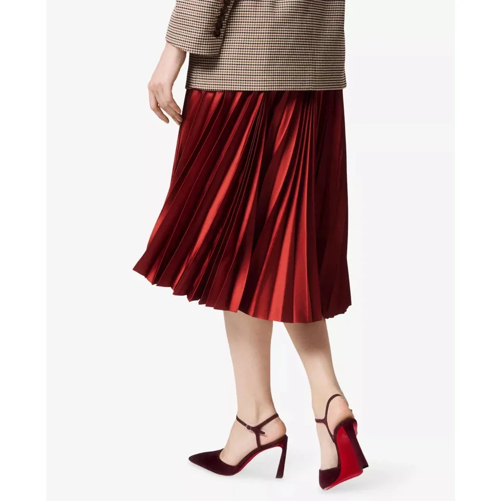Christian Louboutin Condora Riviera 85 Amara Burgundy Ankle Strap Heel Pump 38.5
